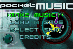 Pocket Music Title Screen